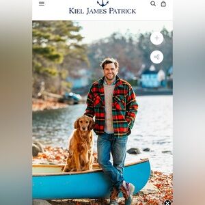 Kiel James Patrick Red and Green Plaid Jacket